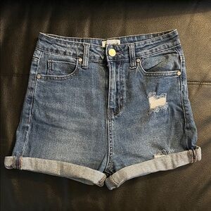 Abound Distressed Blue Jean Shorts